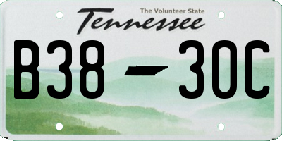 TN license plate B3830C