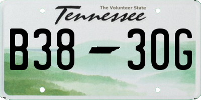 TN license plate B3830G