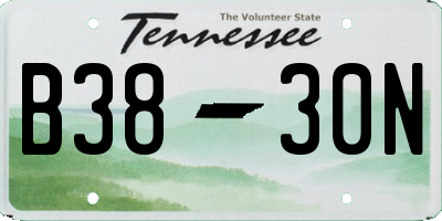 TN license plate B3830N