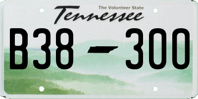 TN license plate B3830O