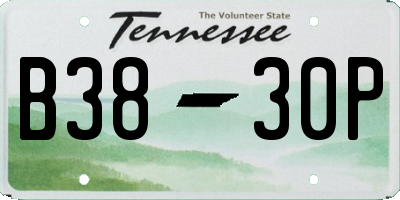 TN license plate B3830P