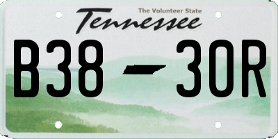 TN license plate B3830R