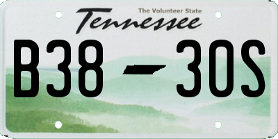 TN license plate B3830S