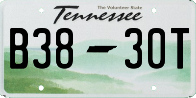 TN license plate B3830T