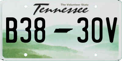 TN license plate B3830V