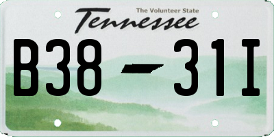TN license plate B3831I
