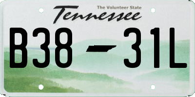 TN license plate B3831L