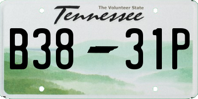 TN license plate B3831P