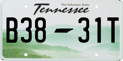 TN license plate B3831T
