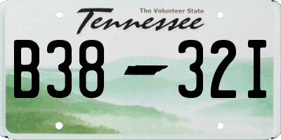 TN license plate B3832I