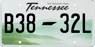 TN license plate B3832L