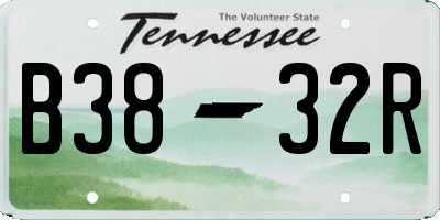 TN license plate B3832R