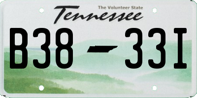 TN license plate B3833I
