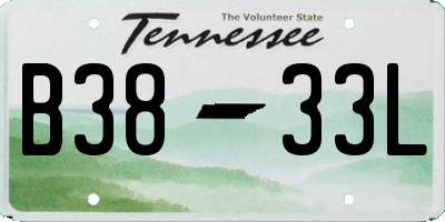 TN license plate B3833L