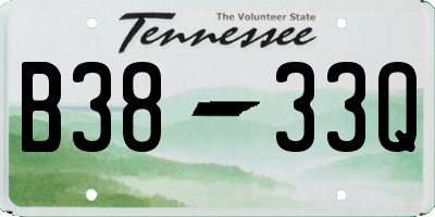 TN license plate B3833Q