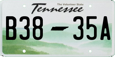 TN license plate B3835A