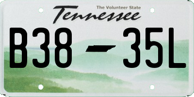 TN license plate B3835L