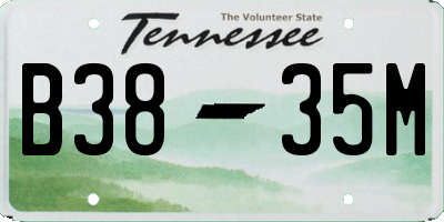 TN license plate B3835M