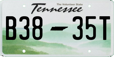 TN license plate B3835T