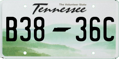 TN license plate B3836C
