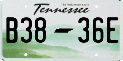 TN license plate B3836E