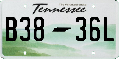 TN license plate B3836L
