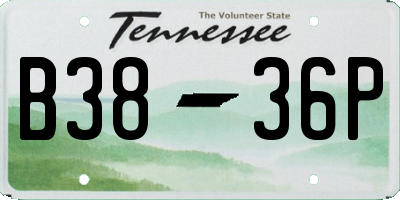 TN license plate B3836P