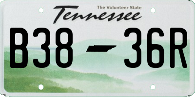 TN license plate B3836R