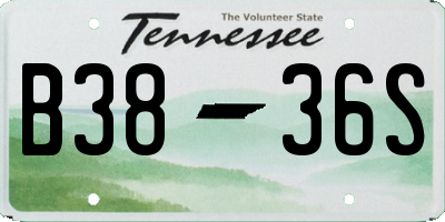 TN license plate B3836S
