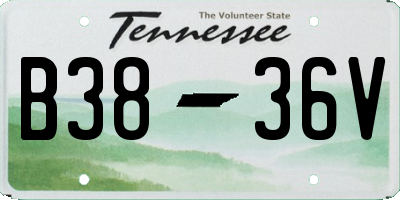 TN license plate B3836V