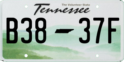 TN license plate B3837F
