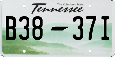 TN license plate B3837I