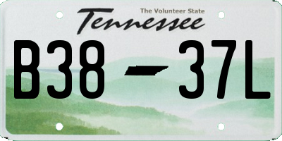 TN license plate B3837L