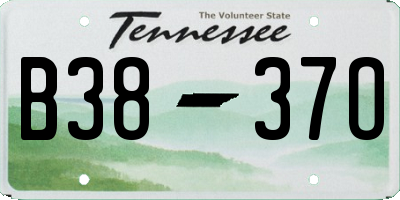 TN license plate B3837O