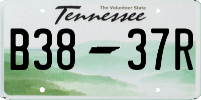 TN license plate B3837R