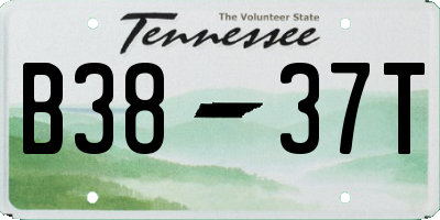 TN license plate B3837T