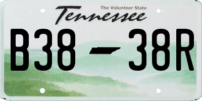 TN license plate B3838R