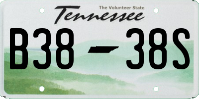 TN license plate B3838S