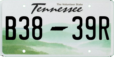 TN license plate B3839R