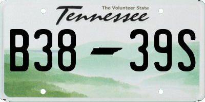 TN license plate B3839S