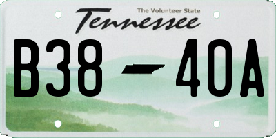 TN license plate B3840A