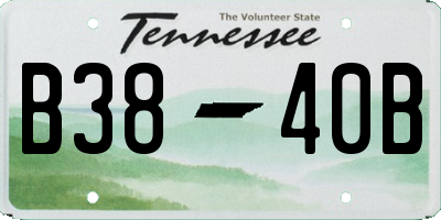 TN license plate B3840B