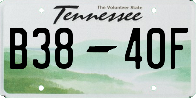 TN license plate B3840F
