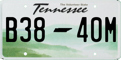 TN license plate B3840M
