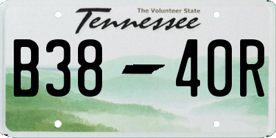 TN license plate B3840R