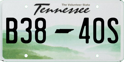 TN license plate B3840S