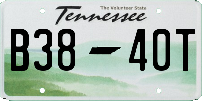 TN license plate B3840T