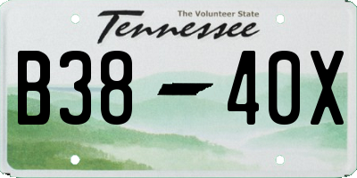 TN license plate B3840X