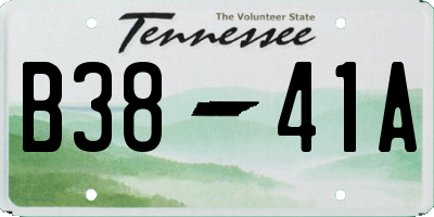 TN license plate B3841A