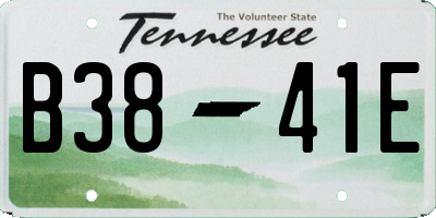 TN license plate B3841E